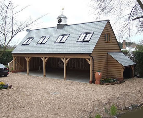 Oak framed garages | Round Wood of Mayfield | ESI Building Design
