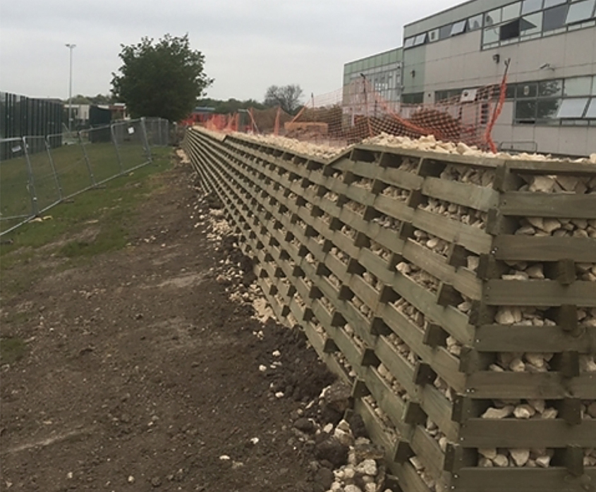 Permacrib Retaining Wall New Retail Site Sheffield Phi Group Esi