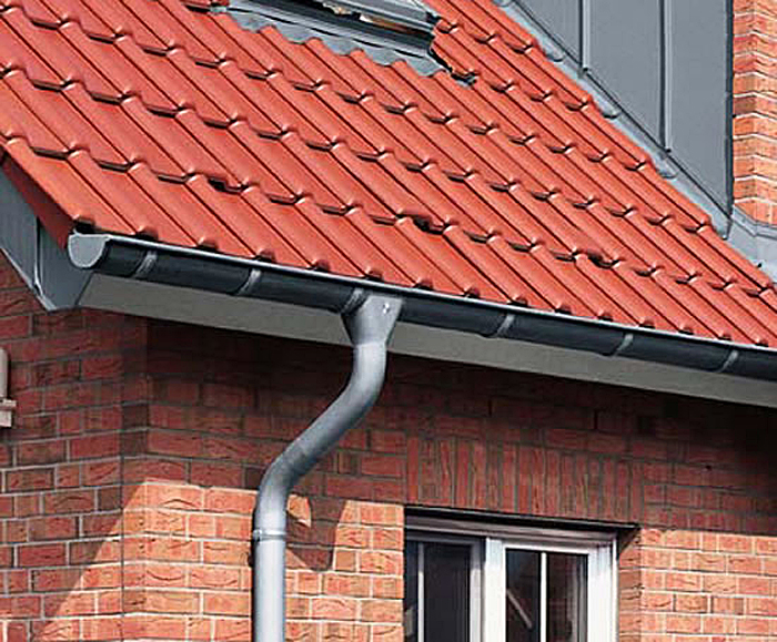 Zinc Roof Drainage System With Gutters And Downpipes RHEINZINK ESI