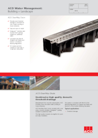 ACO DoorWay Drain for thresholds | ACO Water Management | ESI External ...