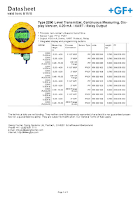 2260 ultrasonic transmitter level type