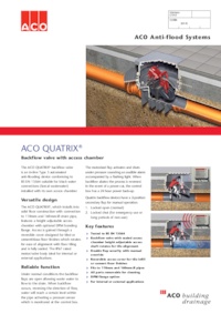 ACO Quatrix® Anti-flood Backflow Valve With Chamber | ACO Building ...