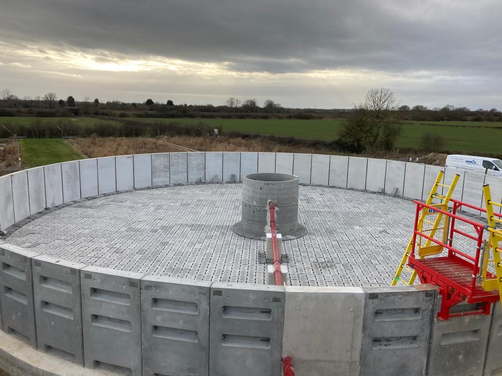 Supply and installation of filter bed wall units Bagnall Filter Bed