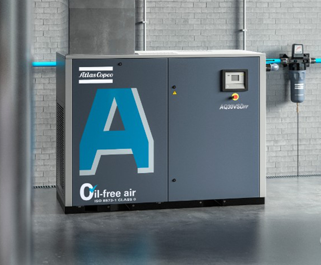 AQ Water-injected Oil-free Screw Compressors | Atlas Copco | ESI Enviropro