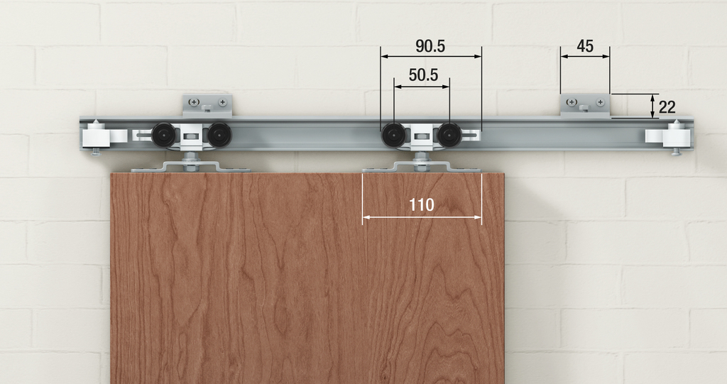 trakkit® Quiesce silent sliding door gear kit Runners Sliding Door