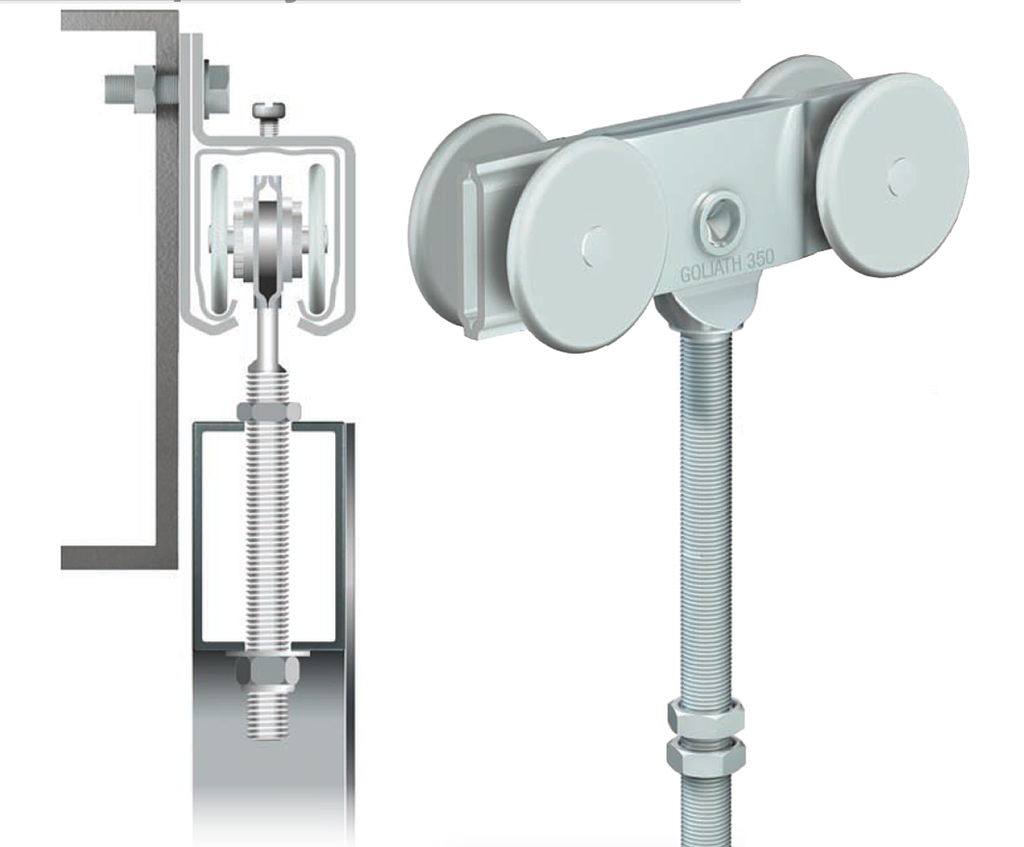 Series 70 straight sliding door gear (600kg) Runners Sliding Door