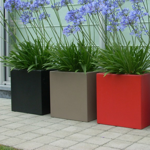 Fibreglass planters in any colour Round Wood of Mayfield ESI