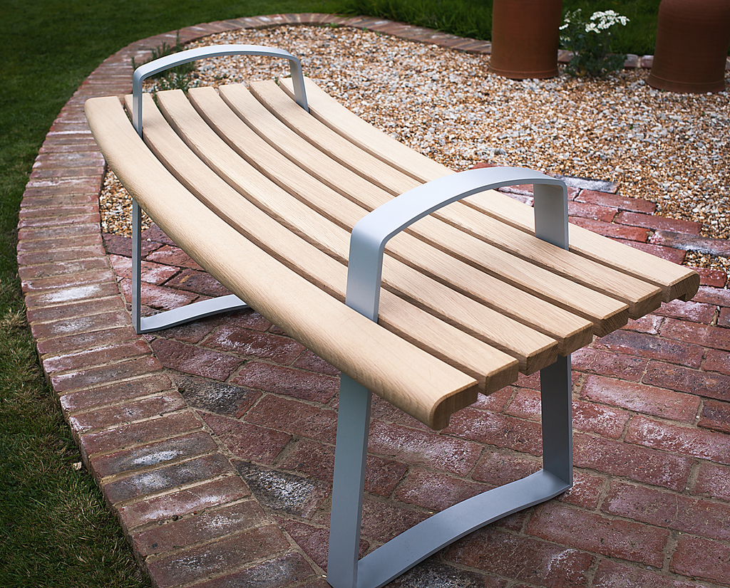 Meko curved bench Wales & Wales by Benchmark ESI External Works