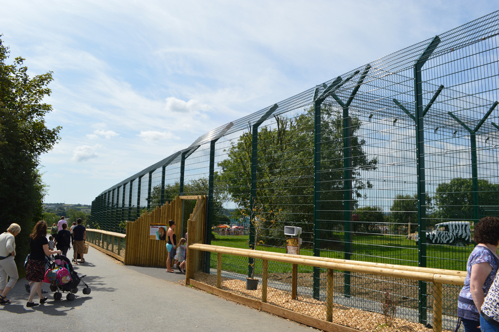 Lion enclosure fencing for Folly Farm Zoo, Wales CLD Fencing Systems