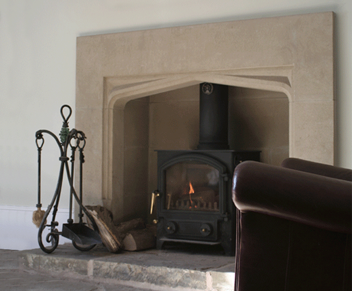 Rutland traditional fireplace | Heritage Stoneworks | ESI Interior Design