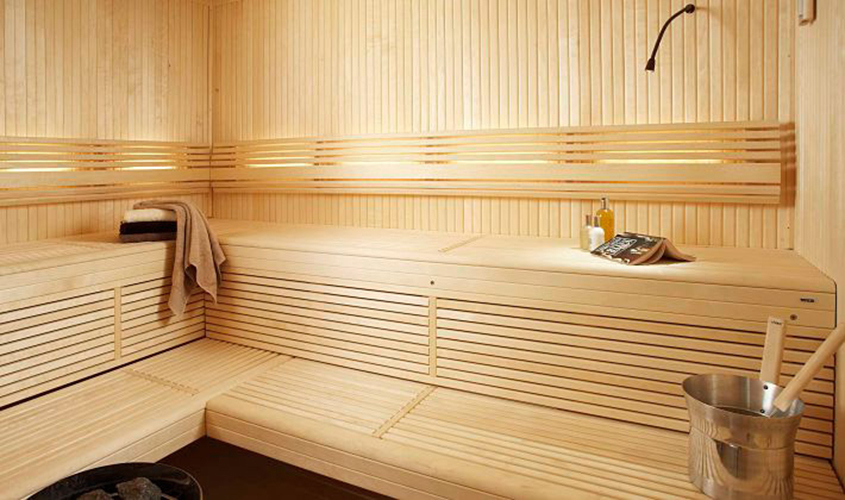 Bespoke sauna and steam room, private mansion, London Drom UK ESI