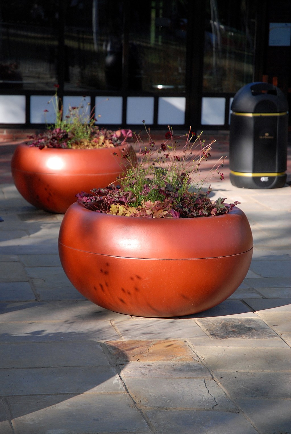 Custom-coloured planters, Paddington Recreation Ground | IOTA | ESI