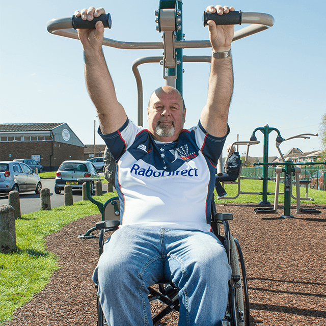 Disabled Combo fitness equipment for wheelchair users
