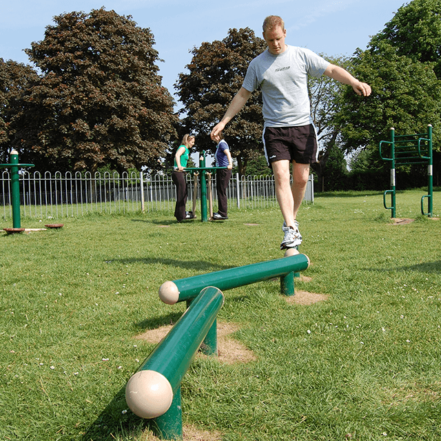 Outdoor balance beams Fresh Air Fitness ESI External Works