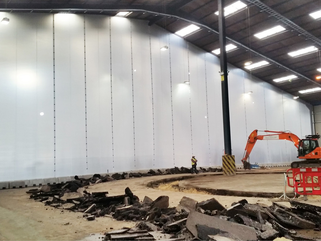 Flexiscreen building and dust screen Westgate Global ESI Building Design