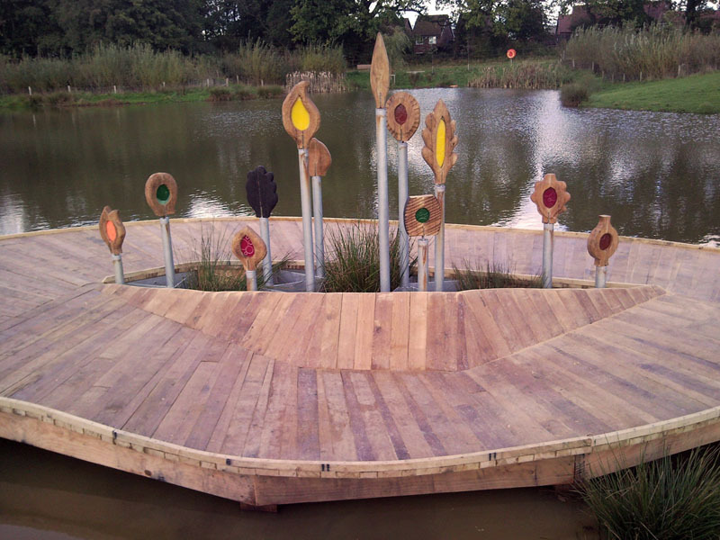 Bespoke timber habitat jetty Handspring Design ESI External Works