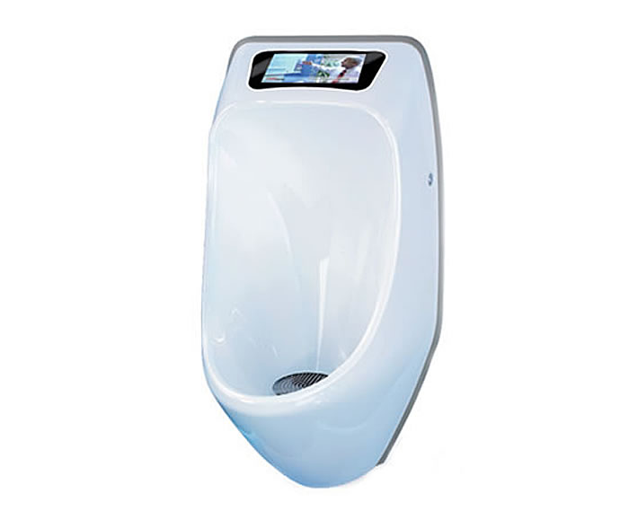 Urimat ecovideo waterless urinal with LCD video display EcoProd