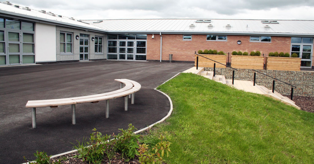 High specification outdoor furniture for primary school Langley