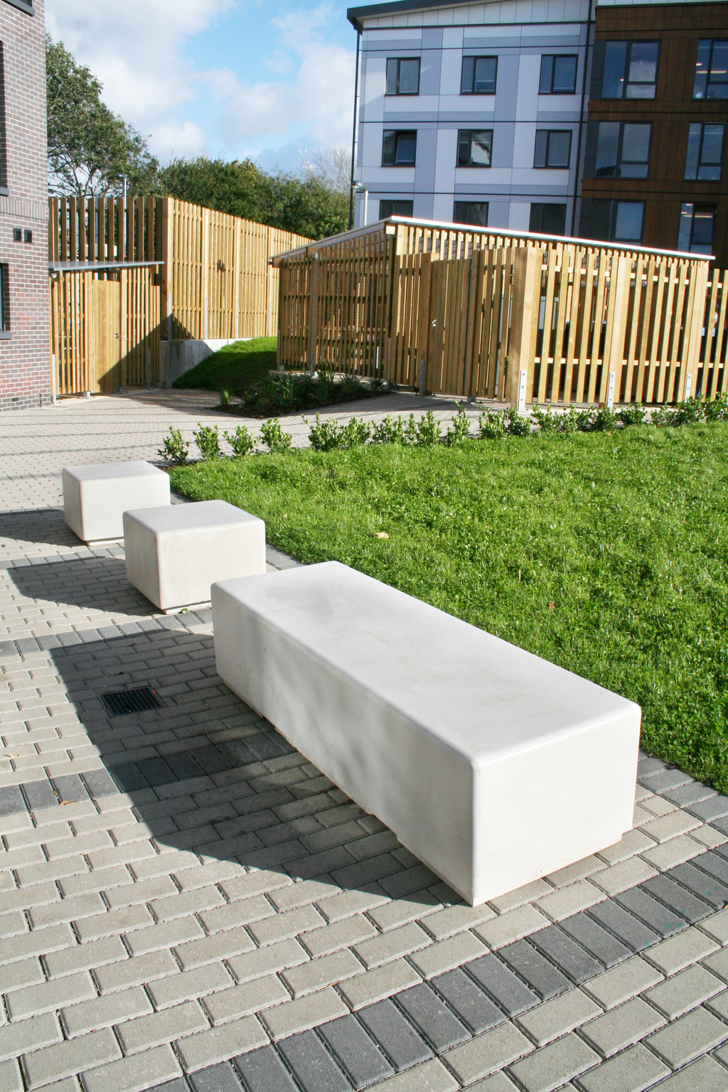 Pewsham Solid PreCast Concrete Bench PBN411 Langley Design Street