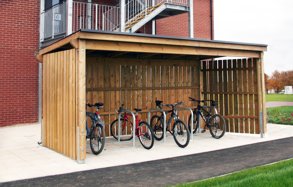 Sheldon Semi Enclosed Timber Cycle Shelter - SCS310 | Langley Design ...