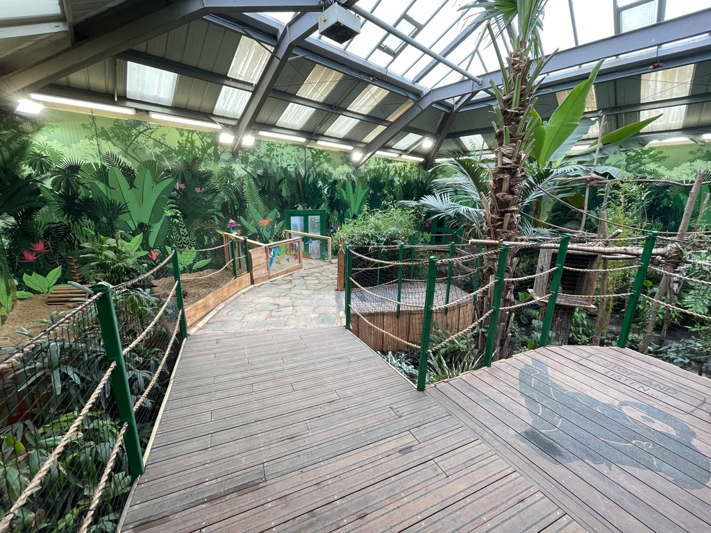Antislip bamboo decking for zoo's sloth enclosure Gripsure ESI
