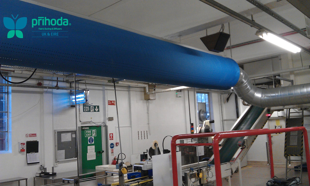 Fabric ducts for the food industry Prihoda UK Ltd ESI Building Services