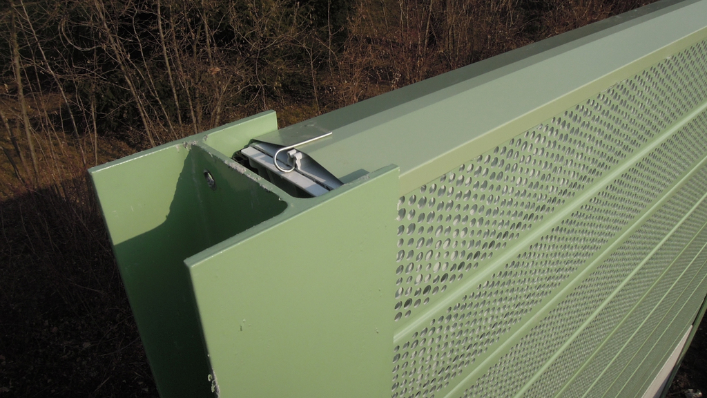 POLYSoundBlok® recycled plastic absorptive noise barrier Gramm