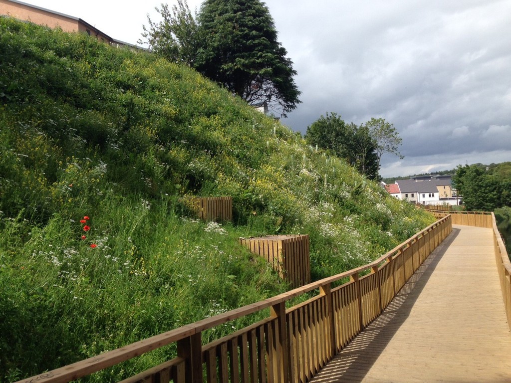 Steep Embankment Protection Donside Aberdeen Greenfix Soil