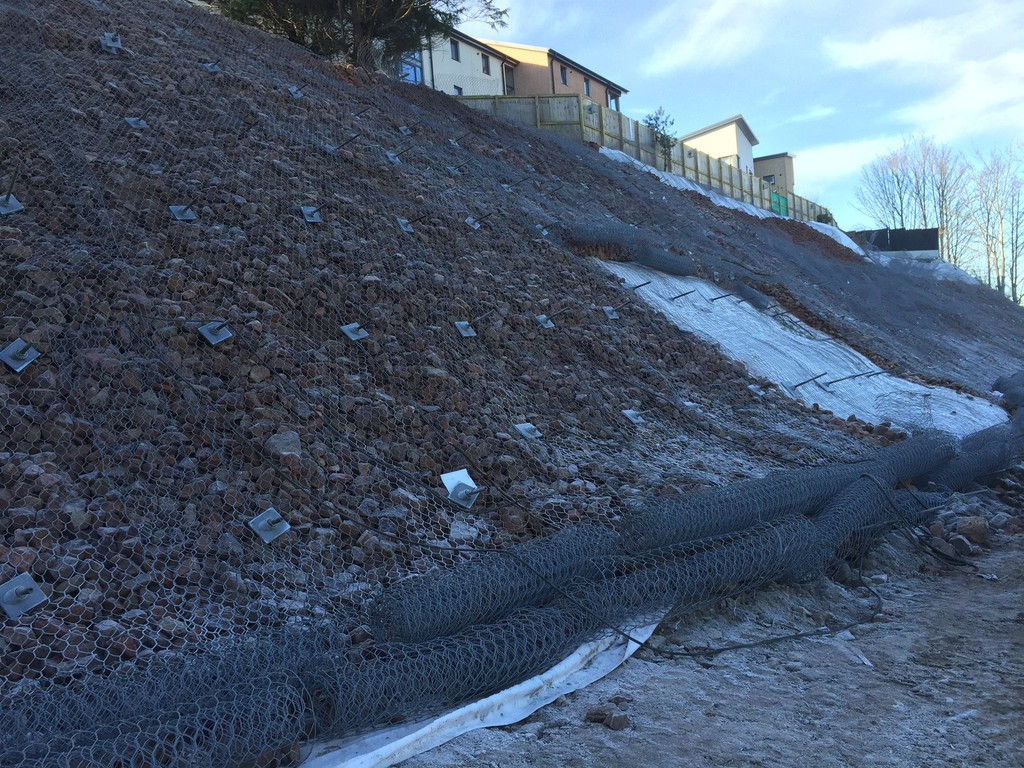 Geoweb® Slope Protection Donside, Aberdeen Greenfix Soil