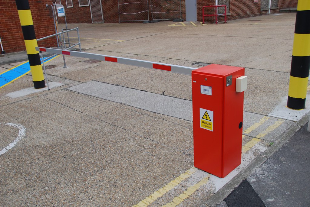 Automatic rising arm barriers Jacksons Fencing ESI External Works