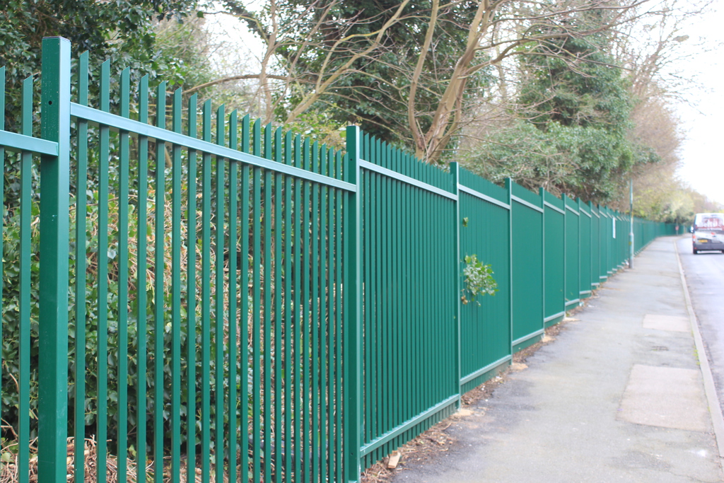 Vertical bar fencing secures golf club perimeter Jacksons Fencing