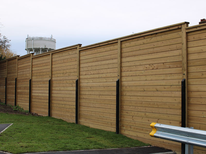 Jakoustic® Reflective acoustic fencing Jacksons Fencing ESI External Works