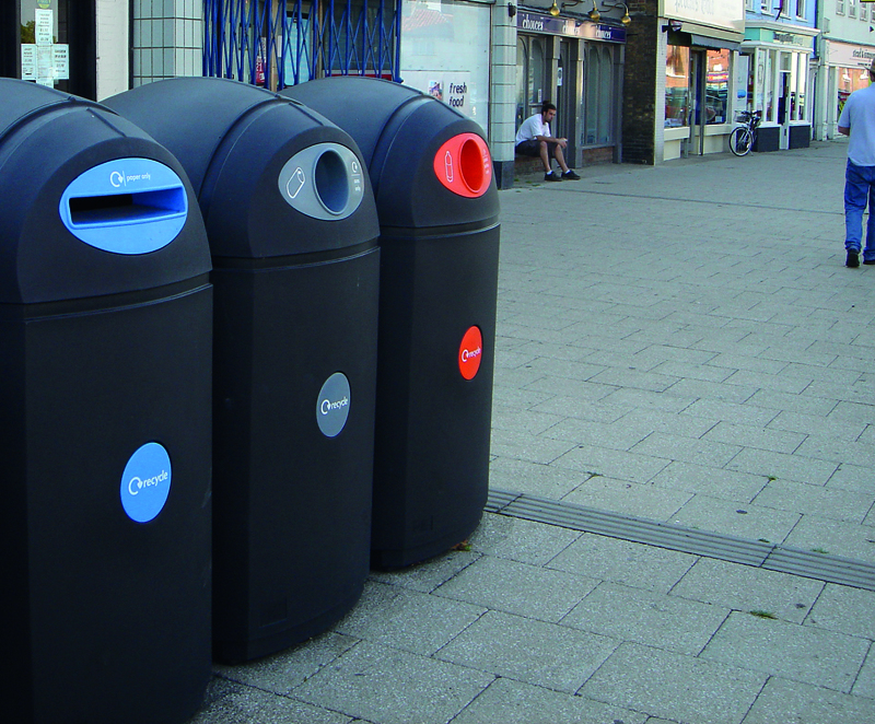 EcoBin outdoor recycling bins Amberol ESI External Works