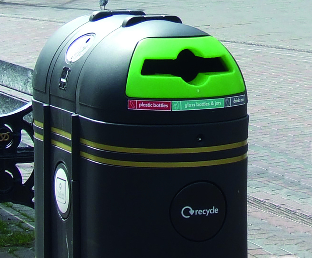 Olympic Dual outdoor recycling bin (OLY-1P) | Amberol | ESI External Works