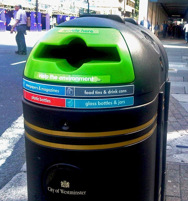 External recycling bins