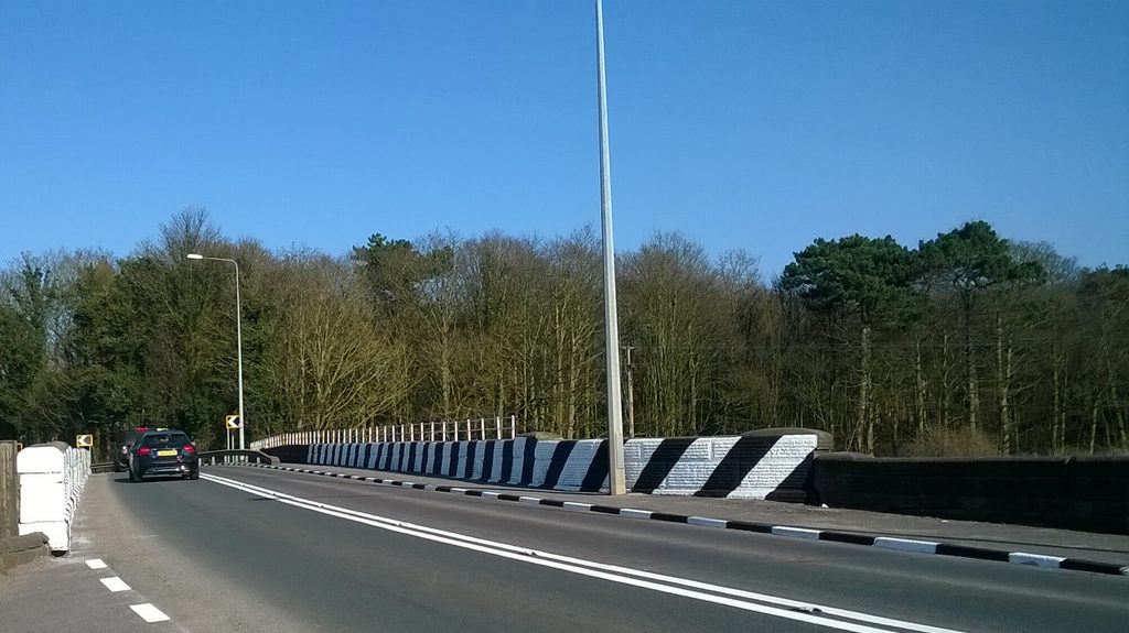 Meon road markings improve safety at Tarleton Bridge Meon Ltd ESI
