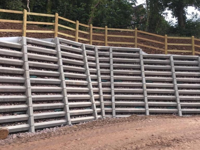 Andacrib concrete crib retaining wall for Dunedin Homes Phi Group