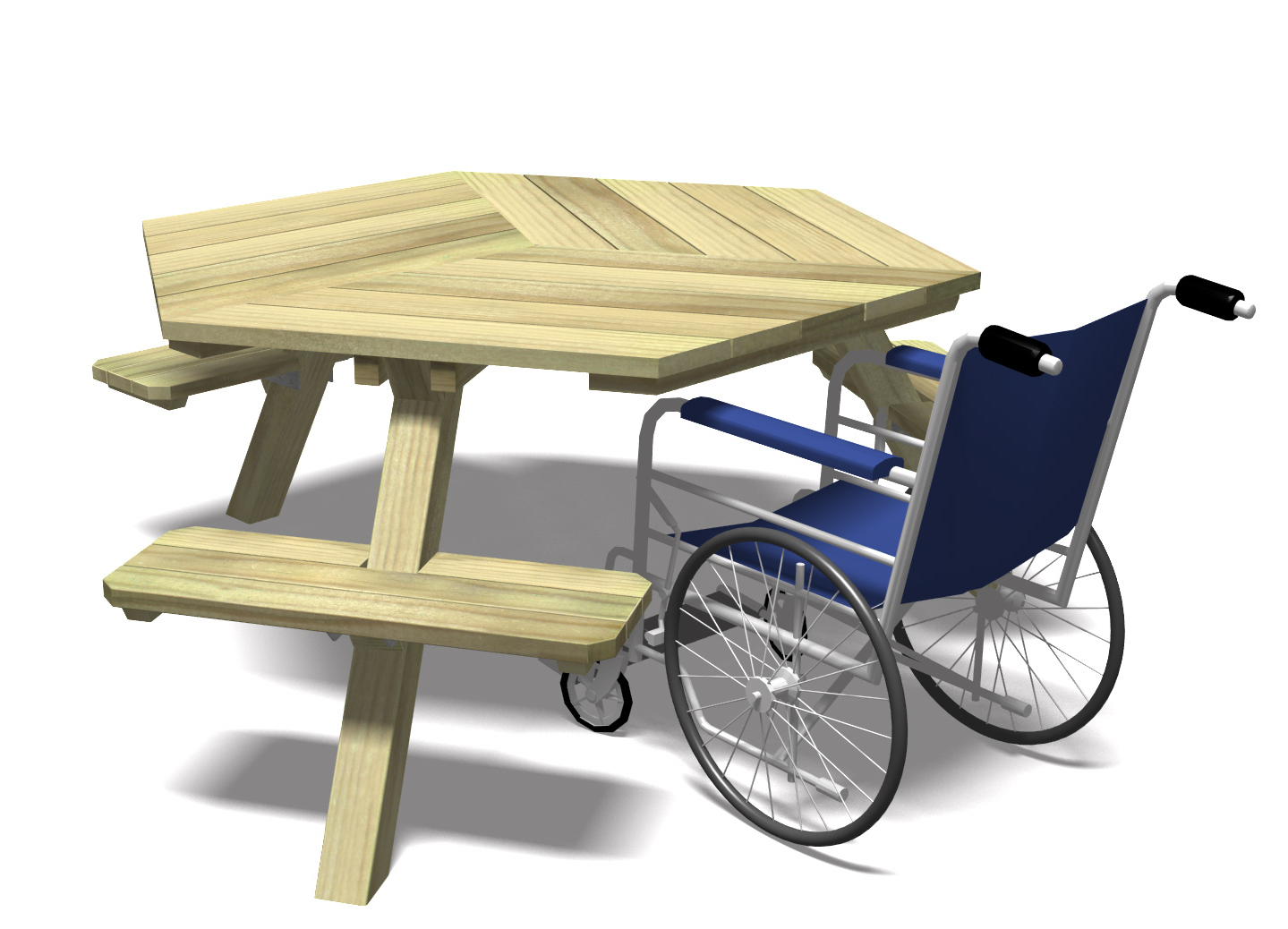 Wheelchair accessible Access 6 picnic table Schoolscapes ESI