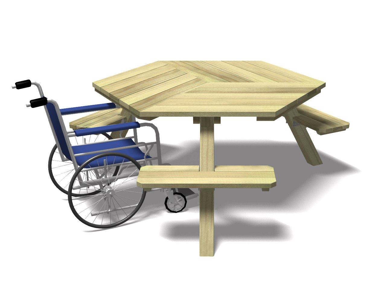 Wheelchair accessible Access 6 picnic table Schoolscapes ESI