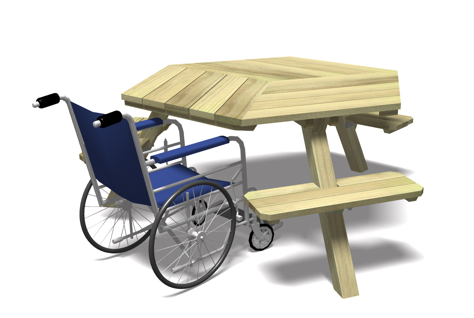 Wheelchair accessible Access 6 picnic table Schoolscapes ESI