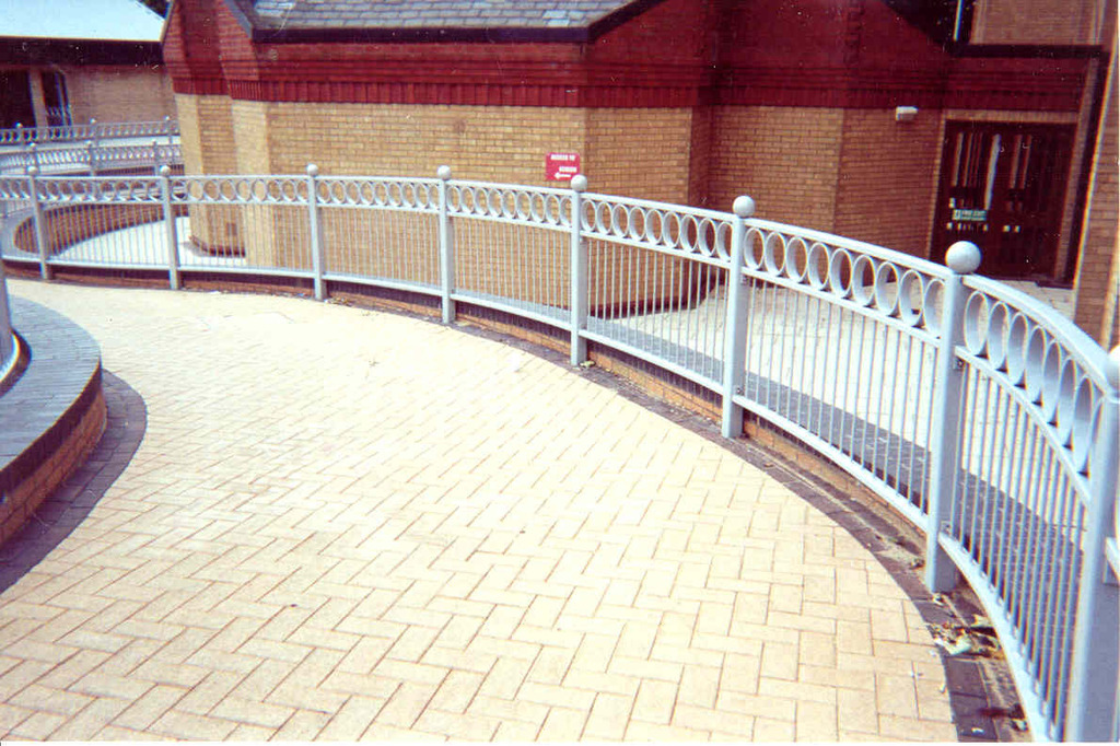 Decorative pedestrian guardrails Alpha Rail ESI External Works