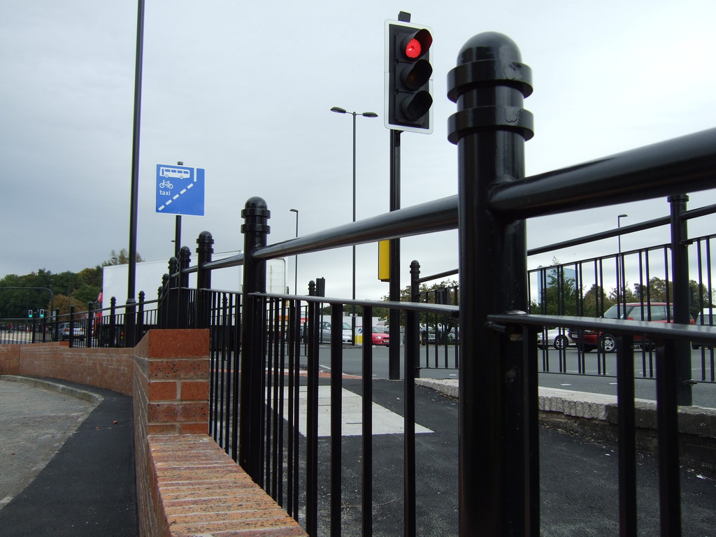 Decorative pedestrian guardrails Alpha Rail ESI External Works