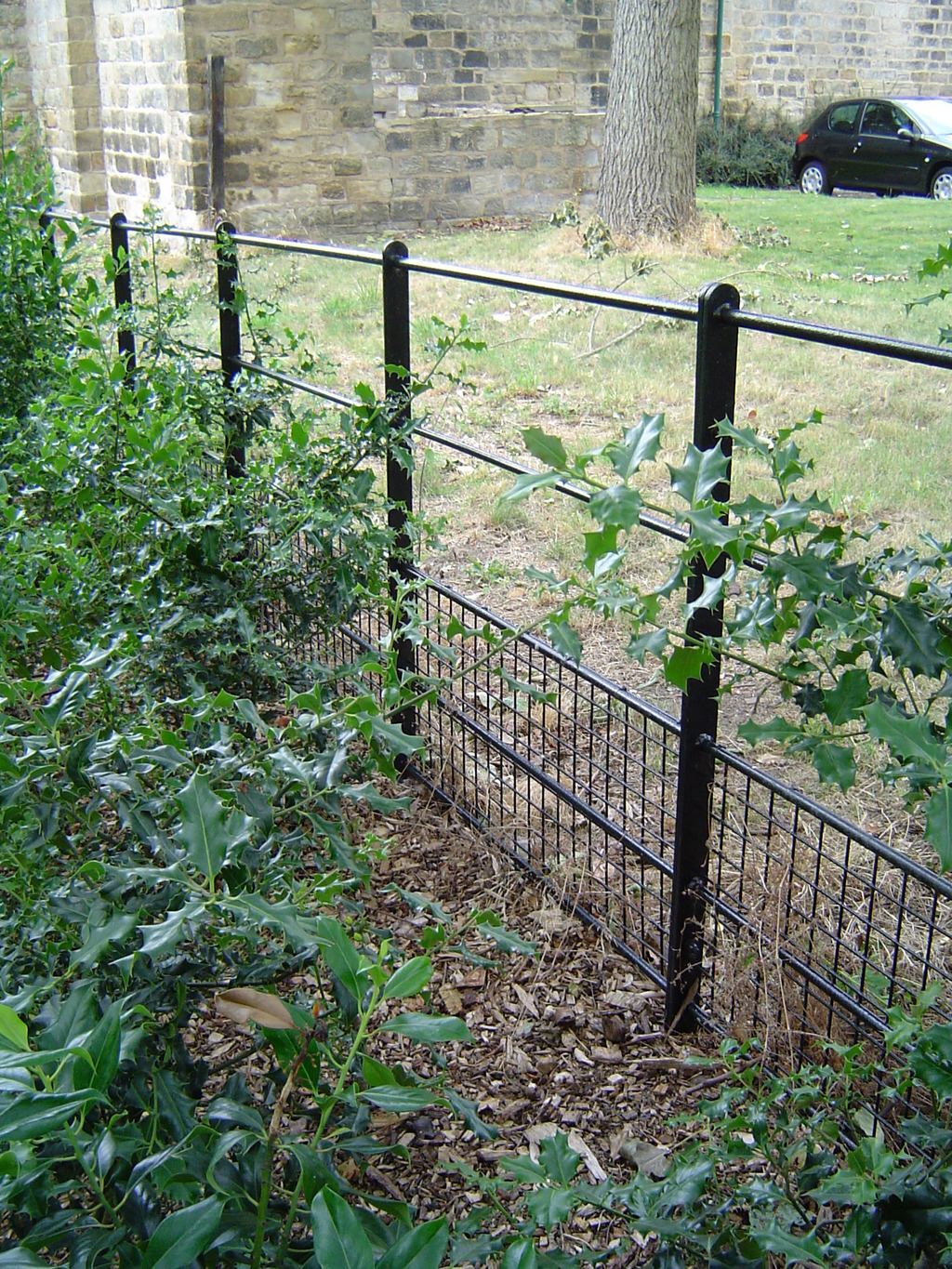 Estate rail steel fencing | Alpha Rail | ESI External Works