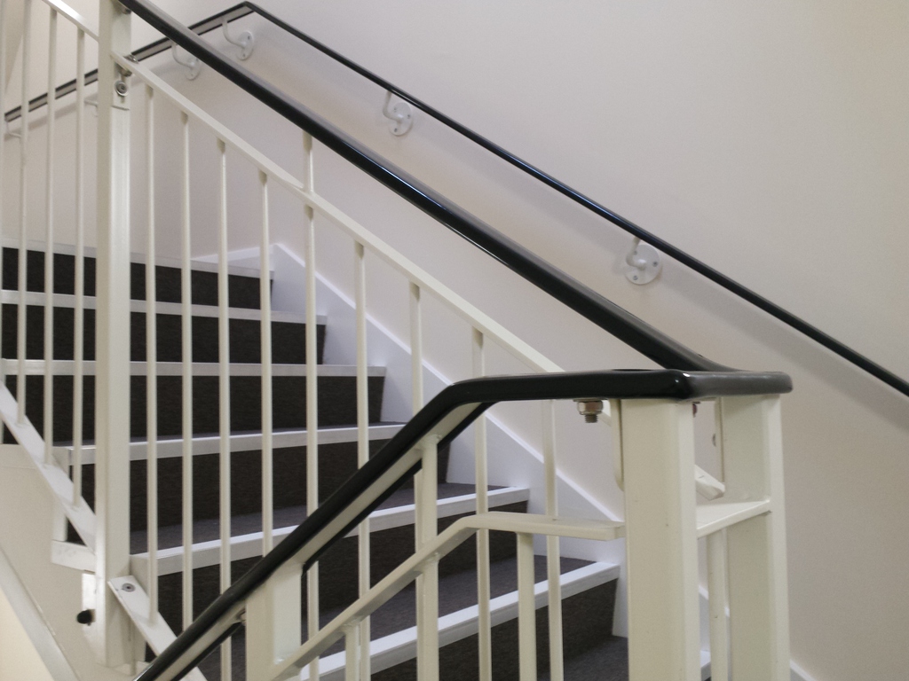 Stair core railings Alpha Rail ESI Building Design