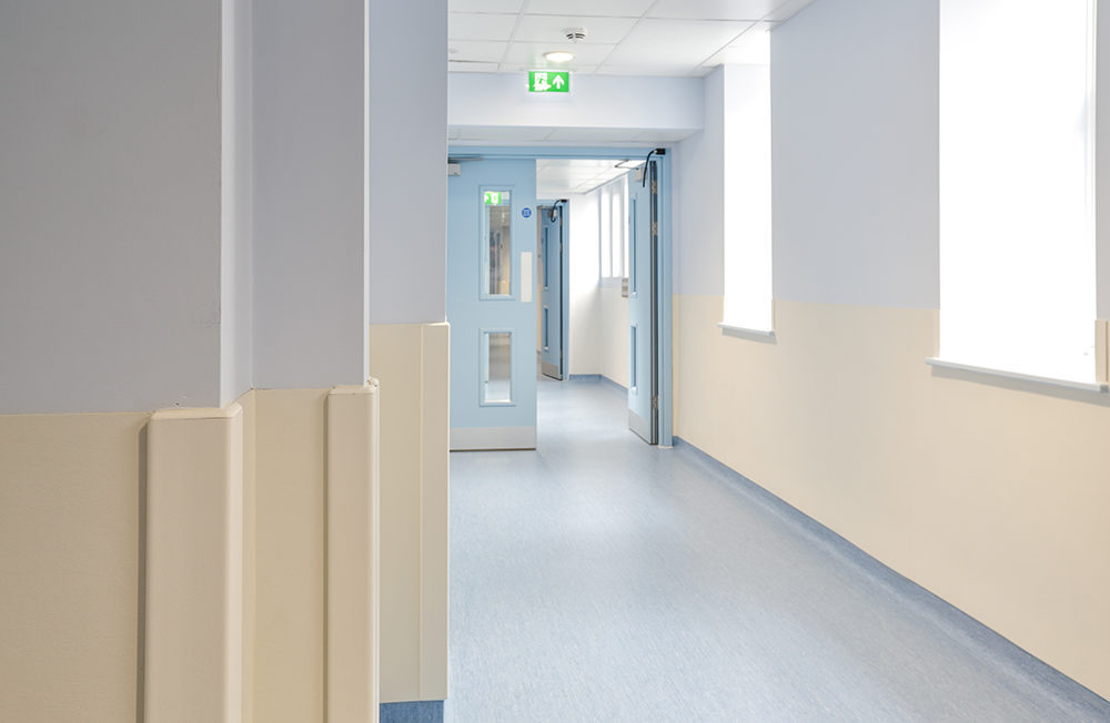 Acrovyn wall protection package for hospital building Construction