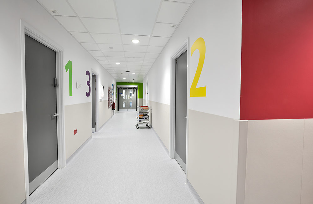 Acrovyn wall protection package for hospital building Construction