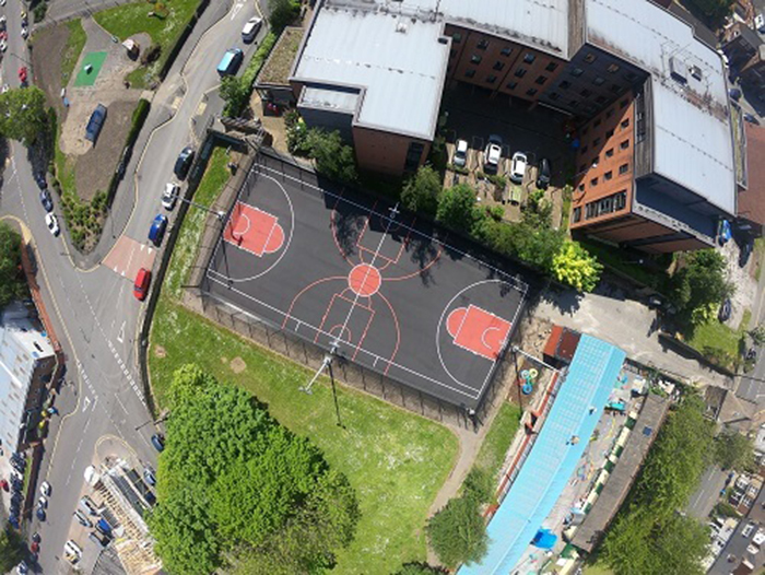 Basketball court renovation Duchess Road, Sheffield Lightmain ESI