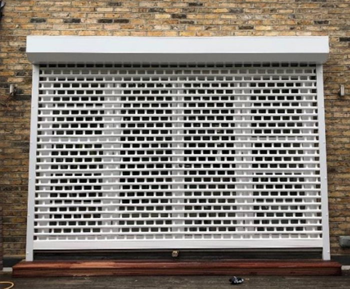 SG84 Punched Aluminium Rolling Grille SimFlex Grilles & Closures ESI Building Design