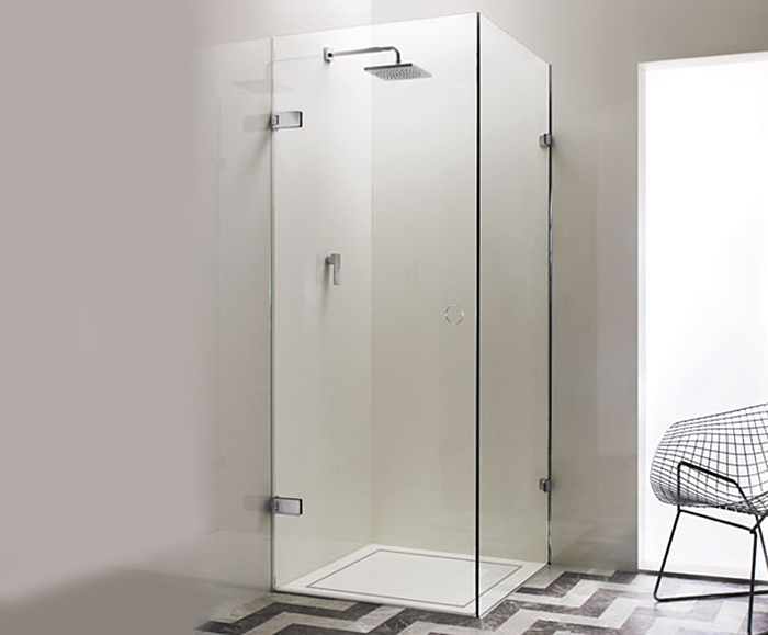 Cadiz frameless corner shower enclosure | Majestic Shower Company | ESI ...