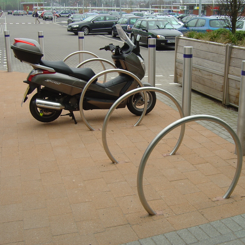 Circular Stainless Steel Cycle Stand Bailey Streetscene ESI External Works